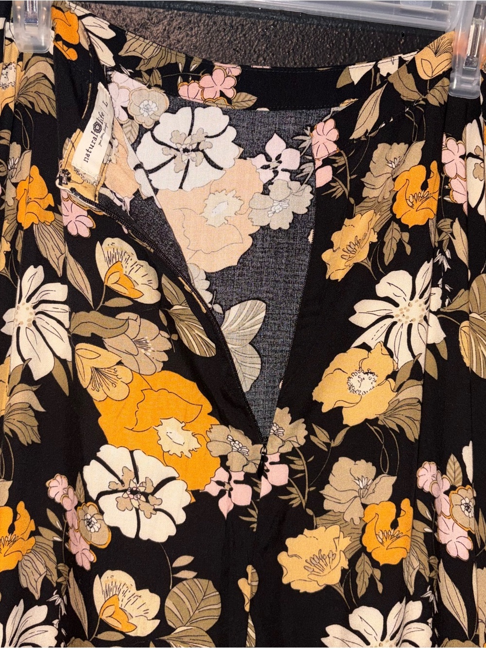 Natural Life Skirt Maxi Side Slit Floral Size Large - Picture 6 of 10